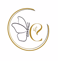 Logo Christelle Cousseau, papillon doré
