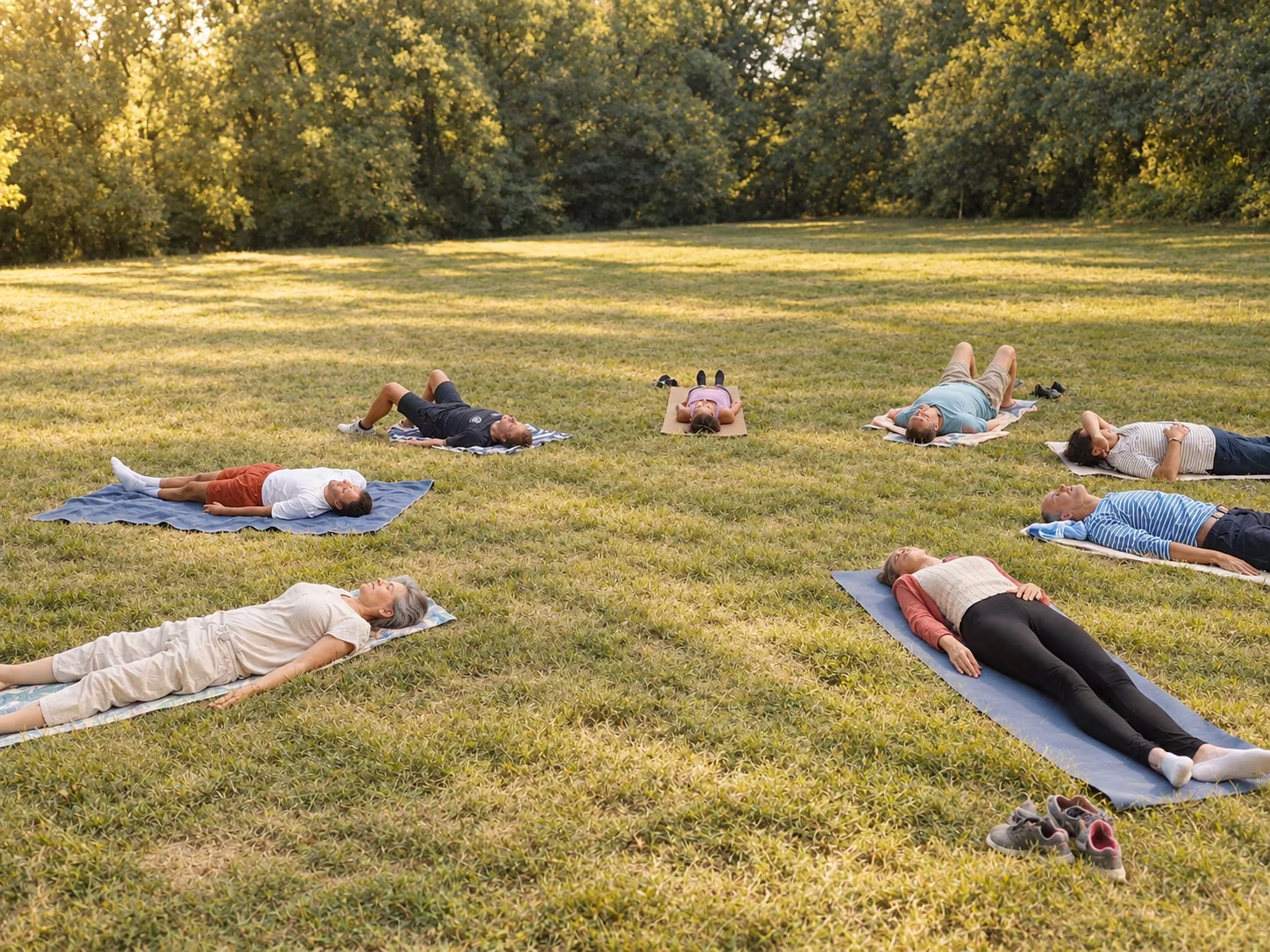 Sophro balade : relaxation allongée dans l'herbe, en pleine nature